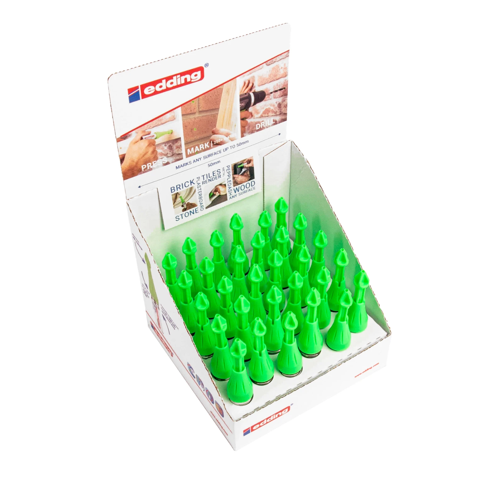 Edding Marker diepe gaten E-8870 display groene dop 30st