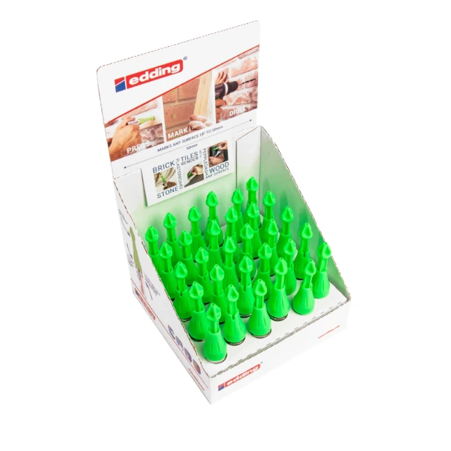 Edding Marker diepe gaten E-8870 display groene dop 30st