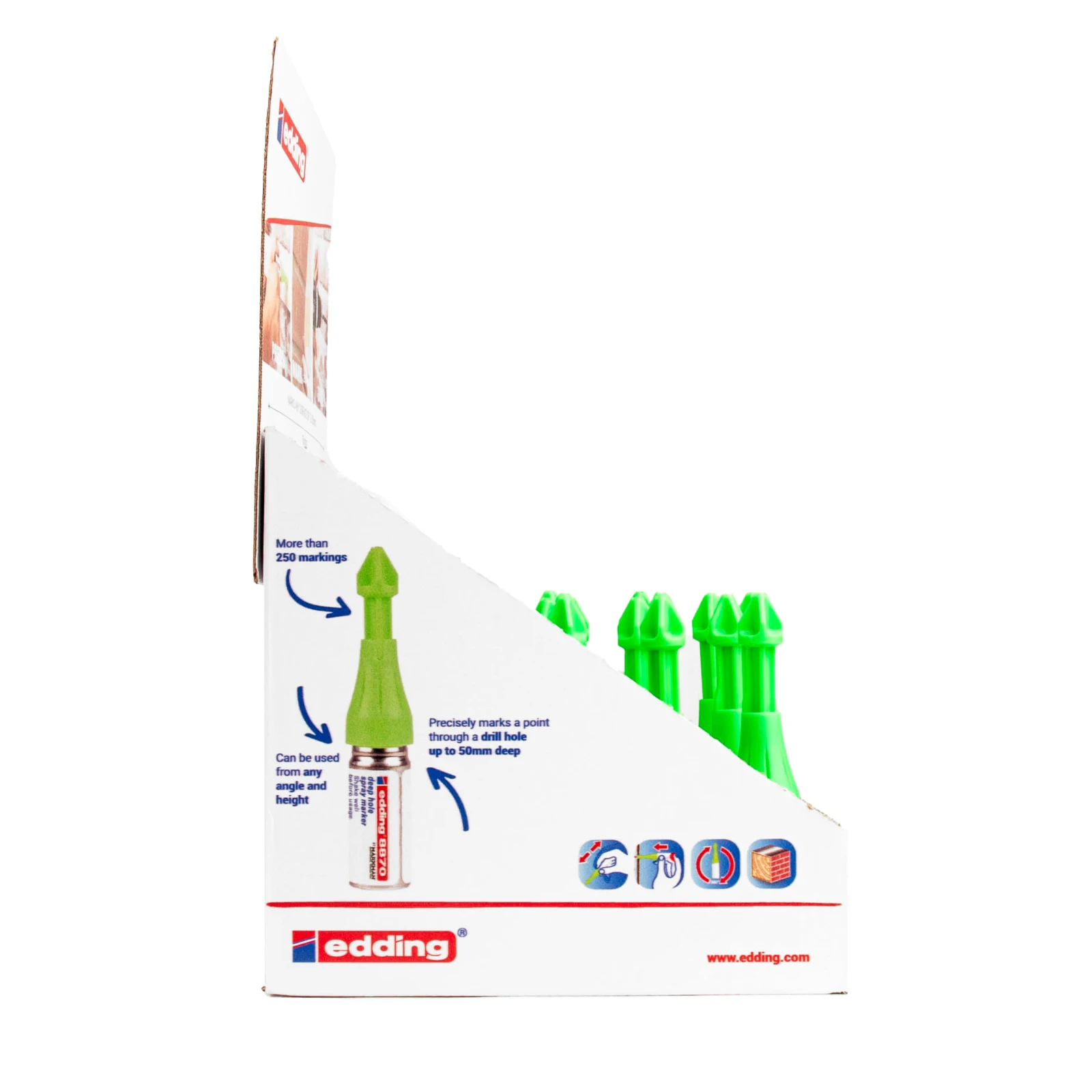 Edding Marker diepe gaten E-8870 display groene dop 30st