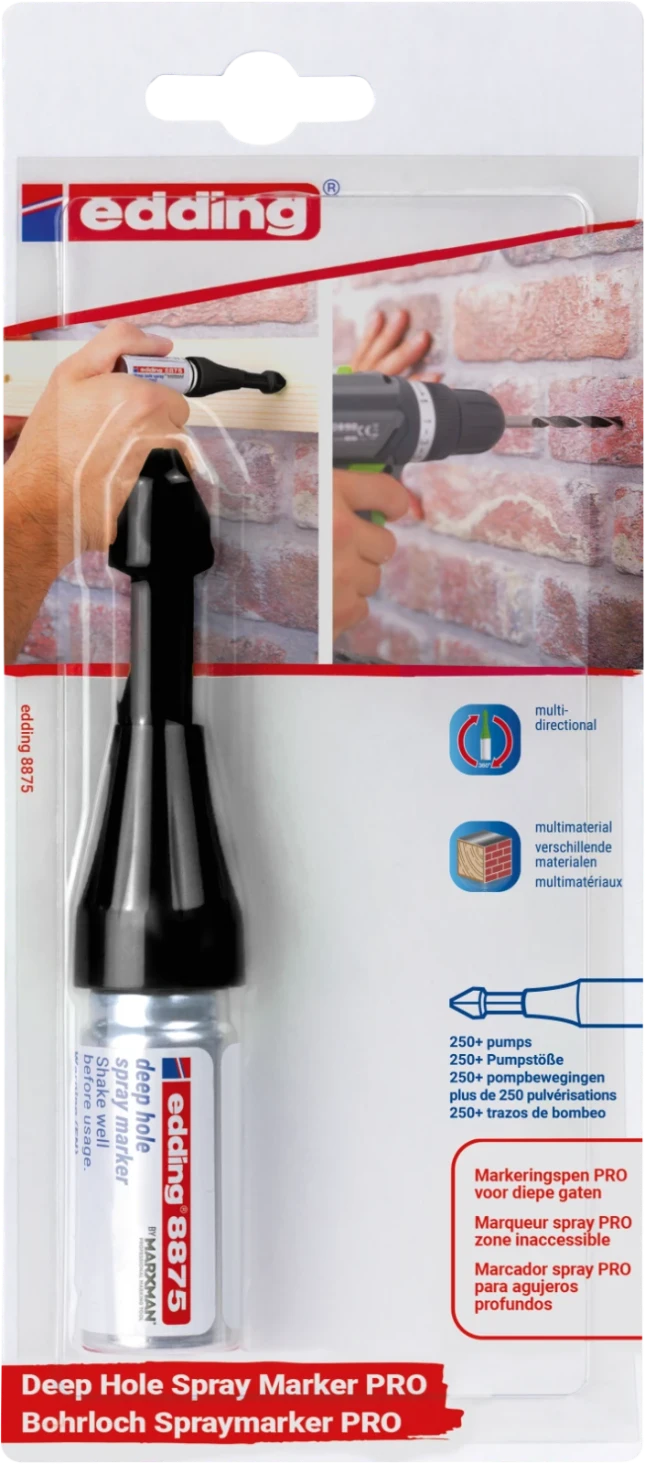 Edding Marker diepe gaten E-8875 PRO blister zwarte dop