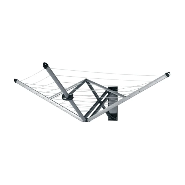 Brabantia Wanddroger WallFix met beschermhoes - zilver
