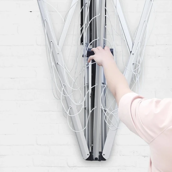 Brabantia Wanddroger WallFix met beschermhoes - zilver