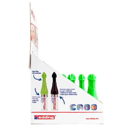 Edding Markeerspray Gem.display E-8870+E-8875 groene/zwarte dop 30st