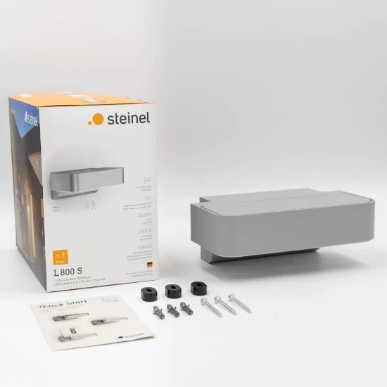 Steinel LED-buitenlamp L 800 SC zilver - met bewegingsmelder