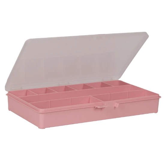 Raaco Assortimentsdoos B9 met 9 vakken roze