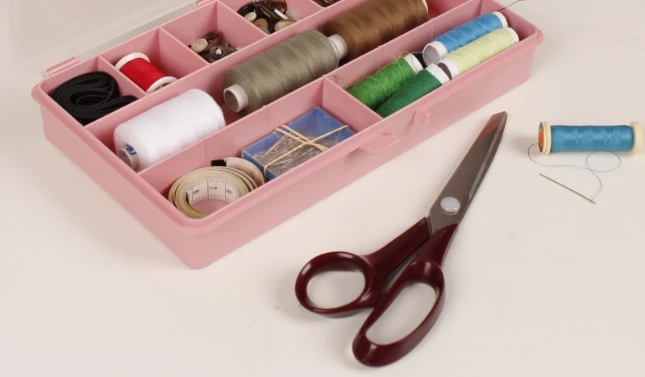 Raaco Assortimentsdoos B9 met 9 vakken roze