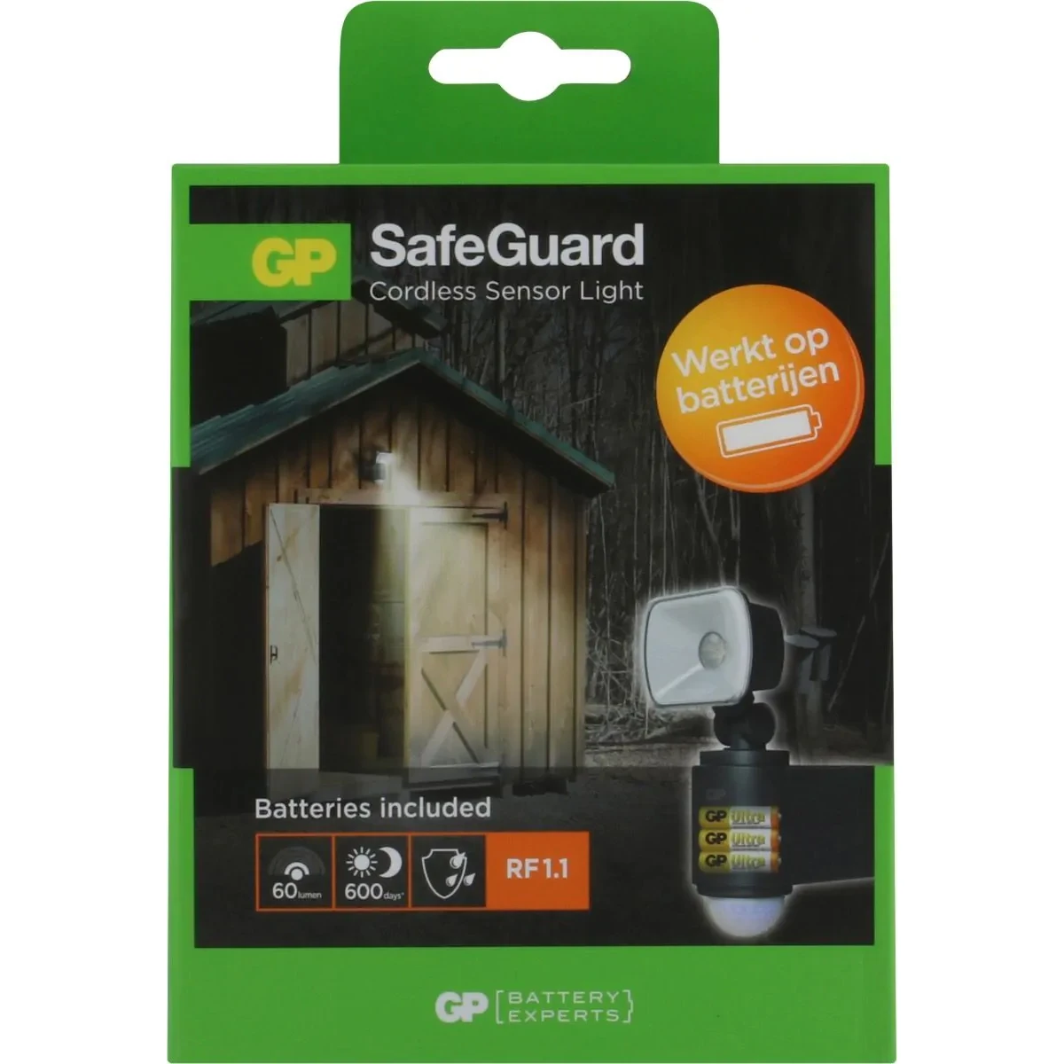 GP Buitenlamp SafeGuard met sensor 50lm