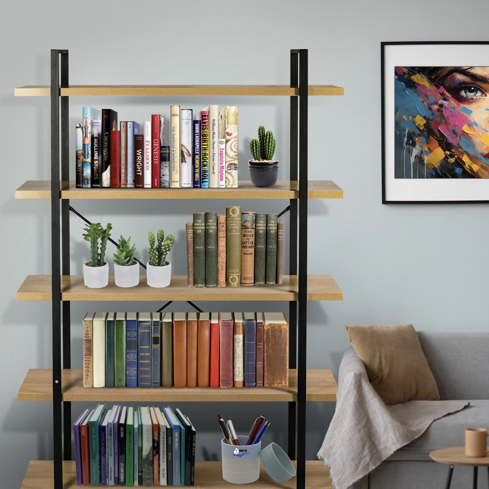 ERRO Boekenrek - 5 planken - 120x33x178