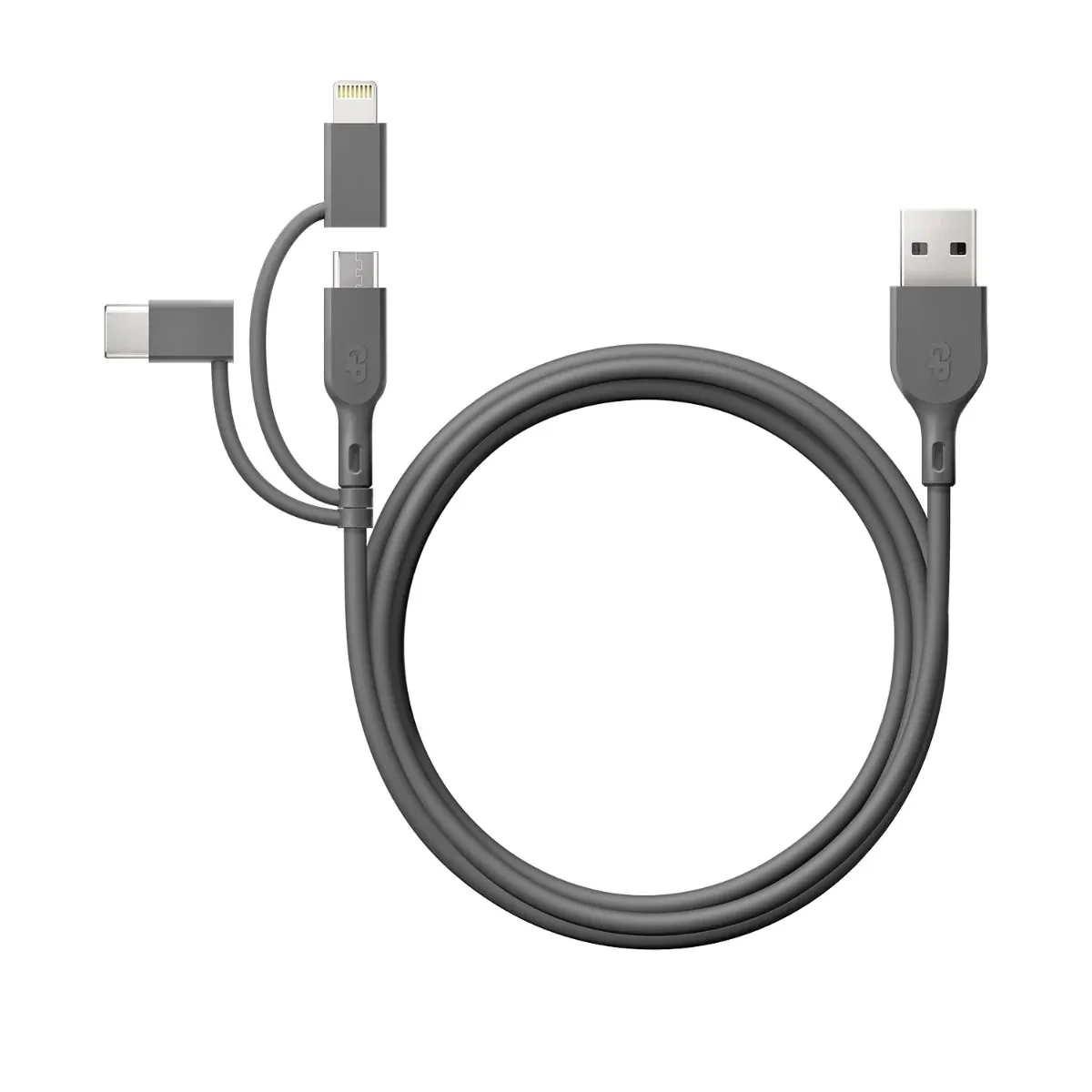 GP 3-in-1 Oplaadkabel Type C Micro USB Lightning 1m