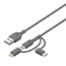 GP 3-in-1 Oplaadkabel Type C Micro USB Lightning 1m