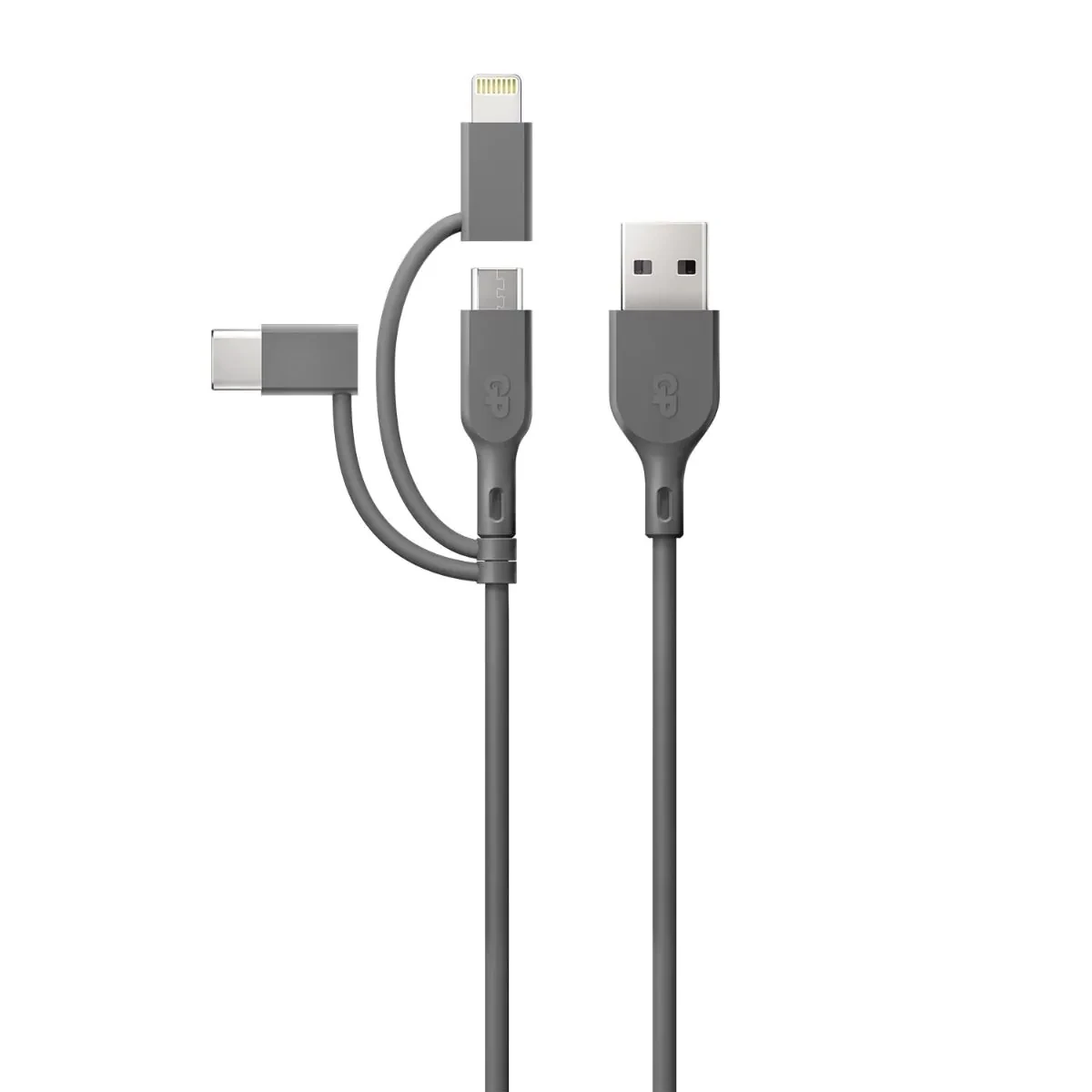 GP 3-in-1 Oplaadkabel Type C Micro USB Lightning 1m