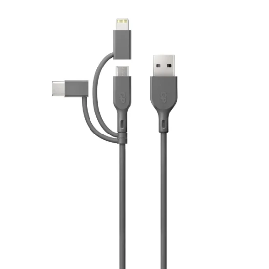 GP 3-in-1 Oplaadkabel Type C Micro USB Lightning 1m