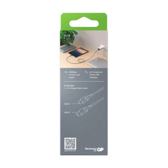 GP Oplaadkabel USB-C naar USB-C 1m