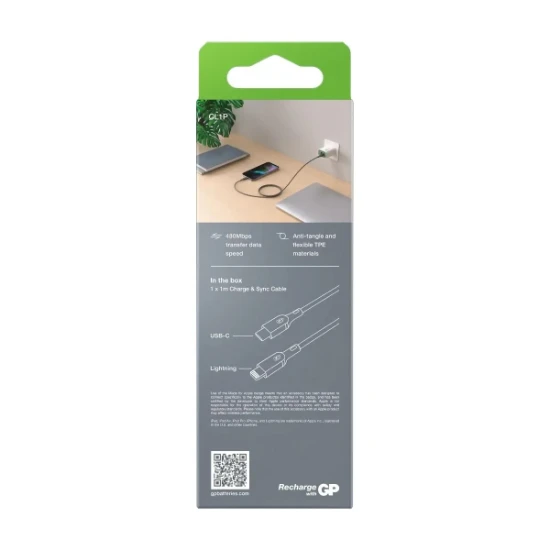 GP Oplaadkabel USB-C naar Lightning 1m