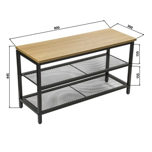 ERRO Schoenenrek - metaal/hout - 80x30x45