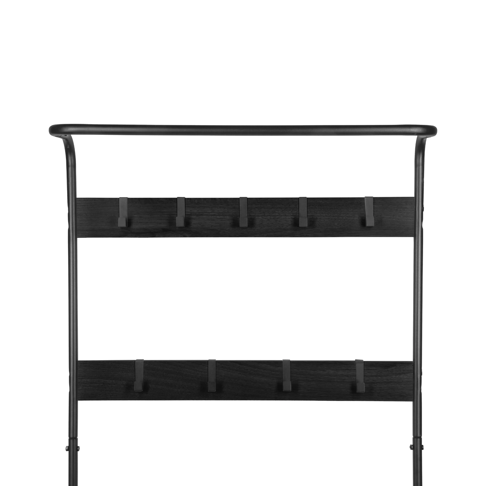 ERRO Kapstok met schoenenrek - 72x34x183cm - zwart