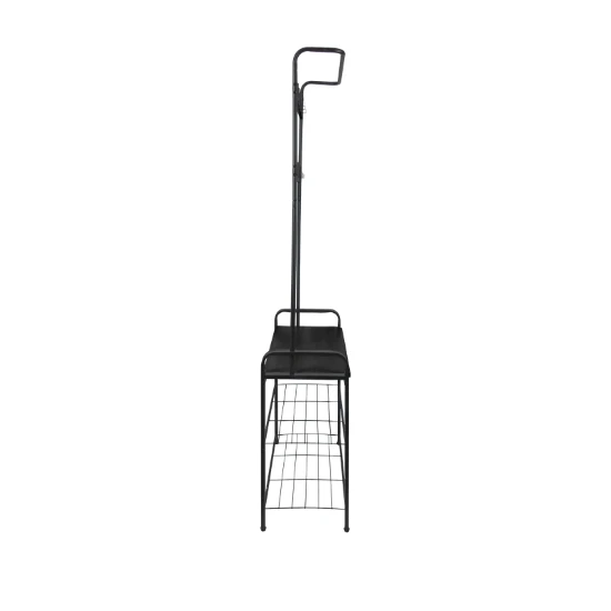 ERRO Kapstok met schoenenrek - 72x34x183cm - zwart