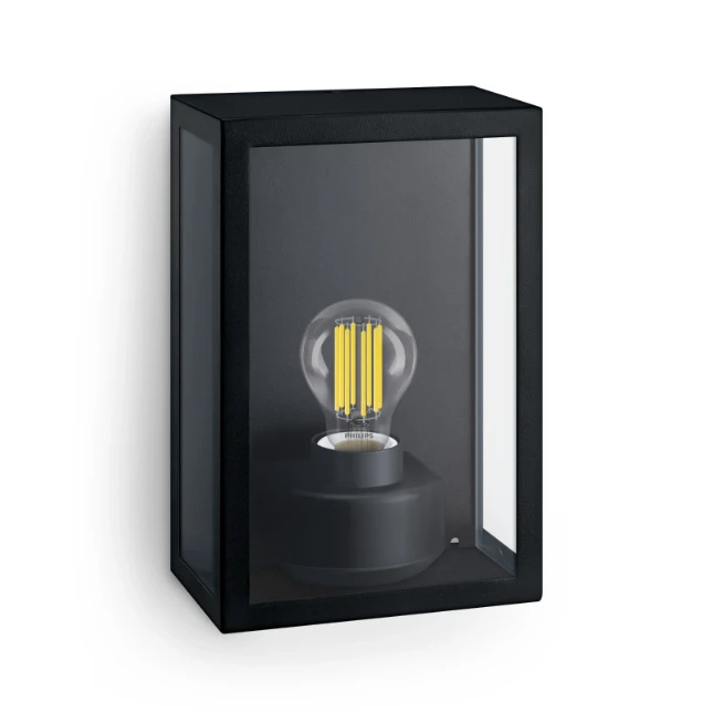 Philips Buitenwandlamp Alzor 25W E27 zwart