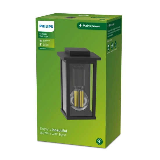 Philips Buitenwandlamp Mirth 25W E27 zwart