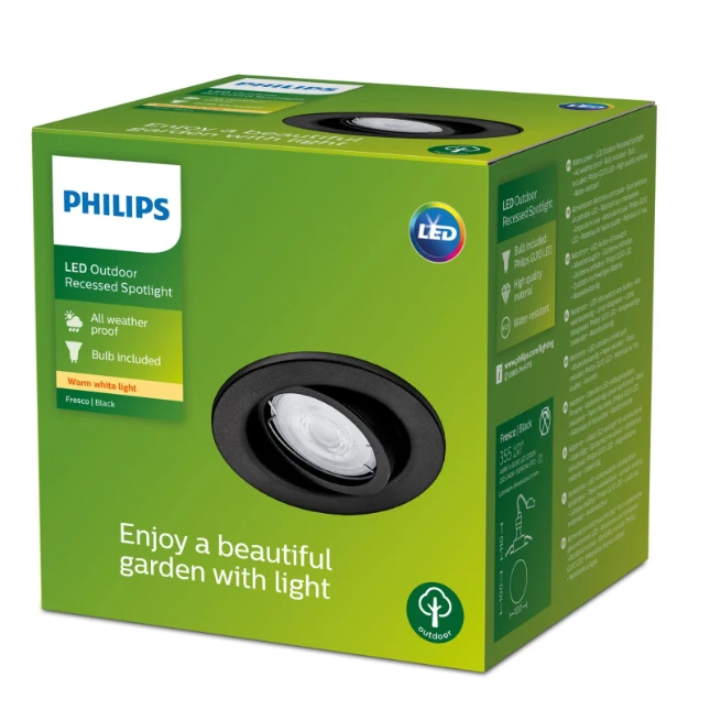 Philips LED-buitenspot Fresco 4.6W zwart