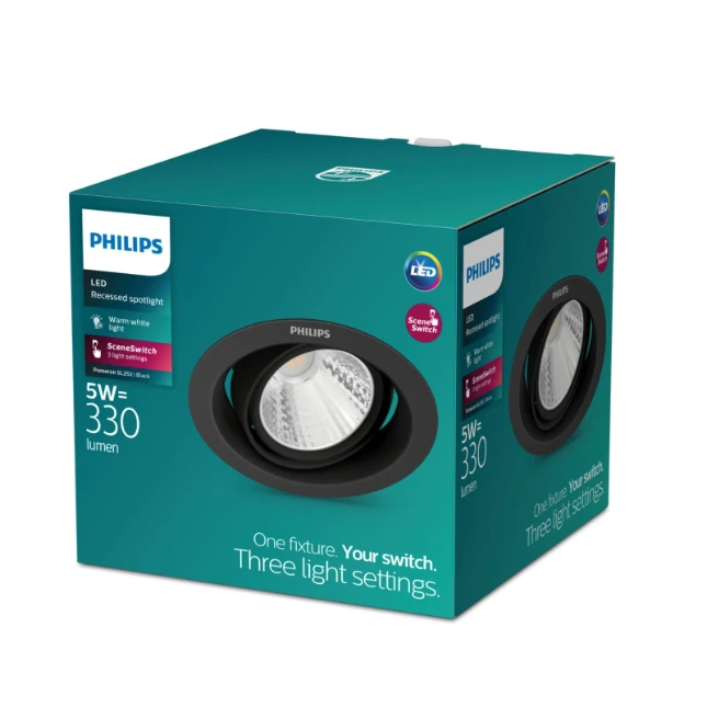 Philips Inbouwspot Pomeron SL252 5W zwart