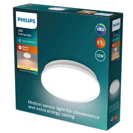 Philips Plafondlamp Acuna CL253 12W wit - met sensor