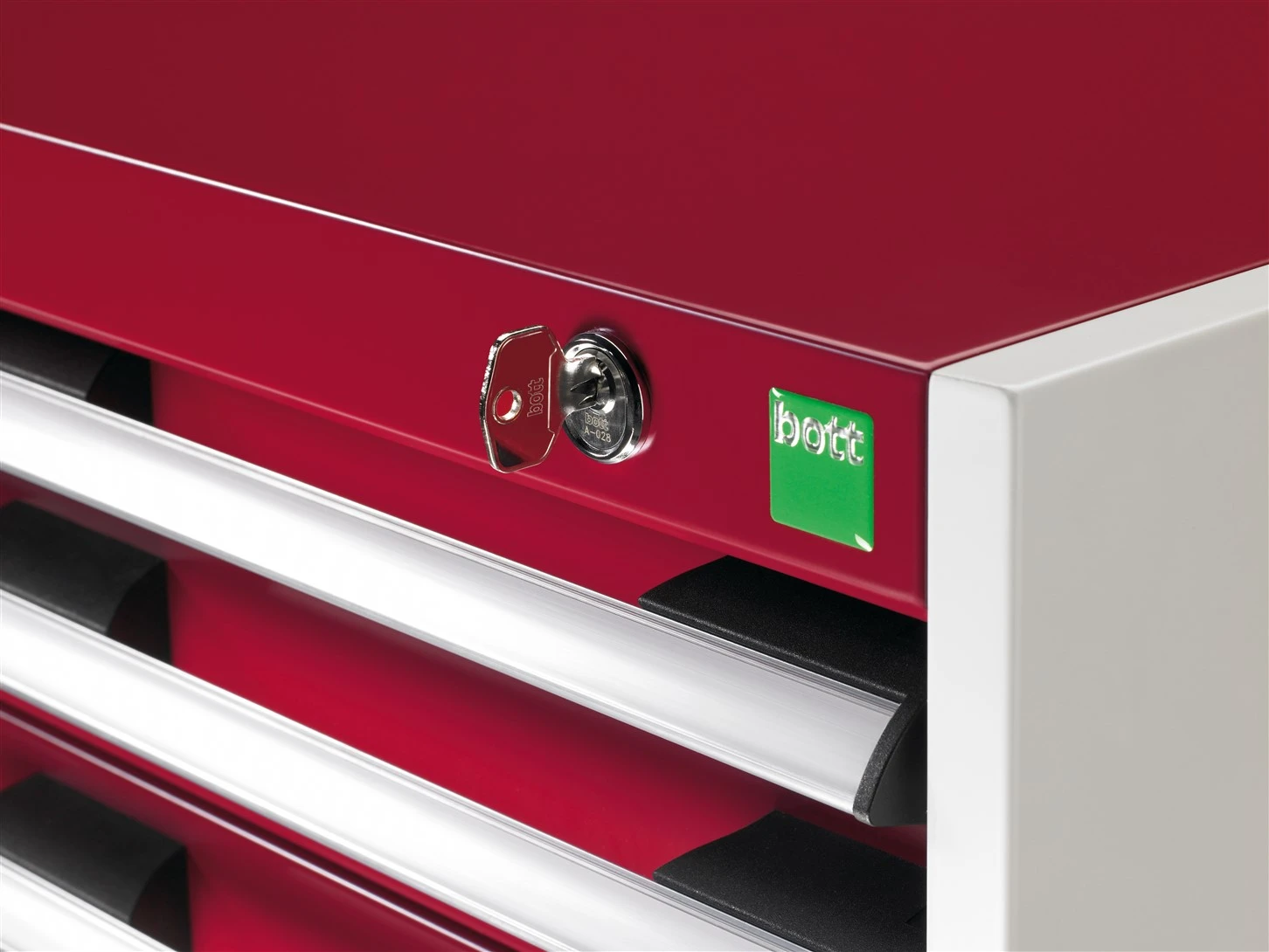 bott Cubio schuifladenkast hoogte 400 mm RAL 5010