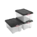Kis Moover Box L 45L met wielen - zwart deksel