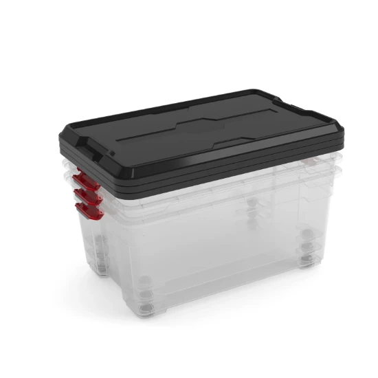 Kis Moover Box L 45L met wielen - zwart deksel
