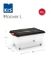 Kis Moover Box L 45L met wielen - zwart deksel