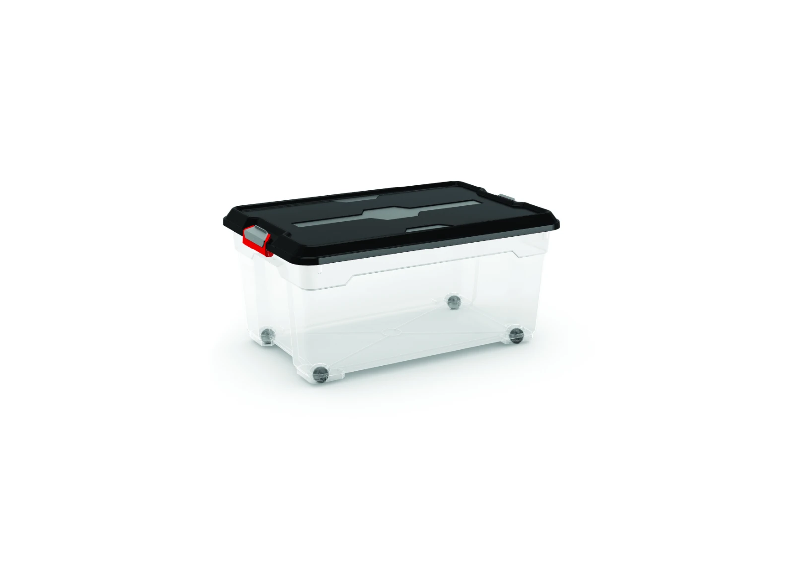 Kis Moover Box L 45L met wielen - zwart deksel