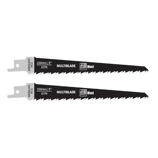 Multiblade Reciprozaagblad HCS MBR644D Hout 150mm (2 stuks)