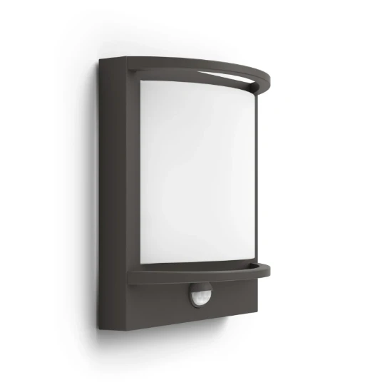 Philips Buitenwandlamp Samondra 3.8W antraciet - met sensor