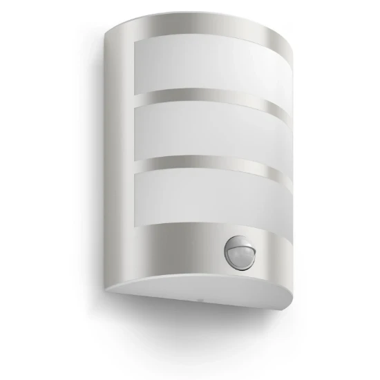 Philips Buitenwandlamp Python 3.8W RVS - met sensor