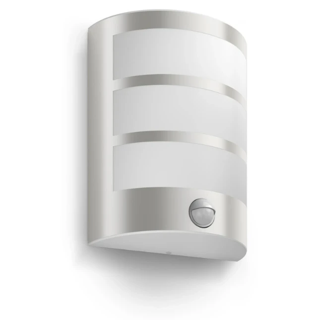 Philips Buitenwandlamp Python 3.8W RVS - met sensor