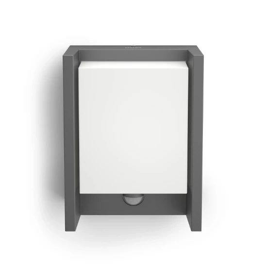 Philips Buitenwandlamp Arbour 3,8W antraciet - met sensor