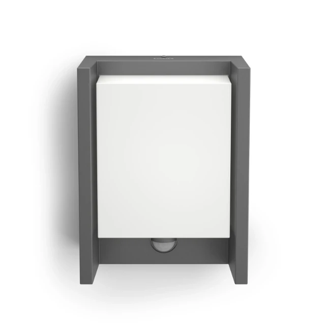 Philips Buitenwandlamp Arbour 3,8W antraciet - met sensor