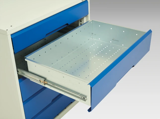 bott Verso mobiele kast 1050x550x965mm 1 legbord 2 deuren top tray RAL 7016