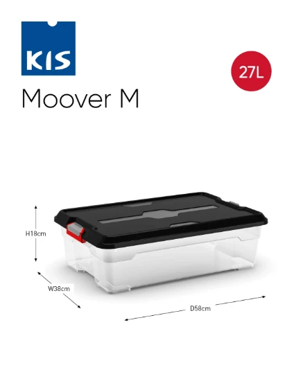 Kis Moover Box M 27L - zwart deksel