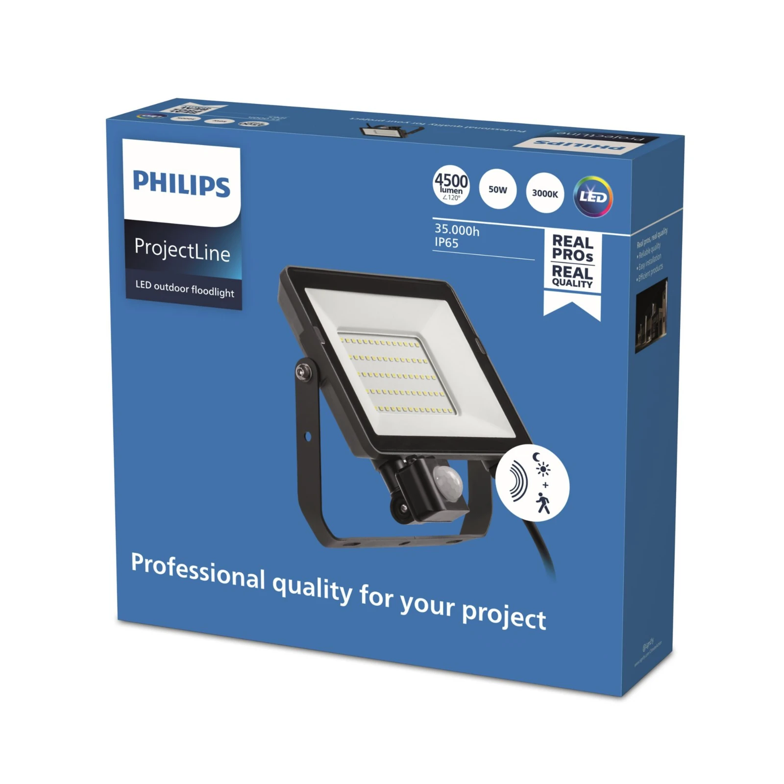 Philips ProjectLine Schijnwerper Floodlight 50W 3000K met sensor