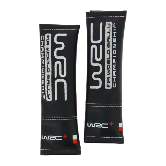WRC Gordelhoezen - zwart met logo - 2 stuks