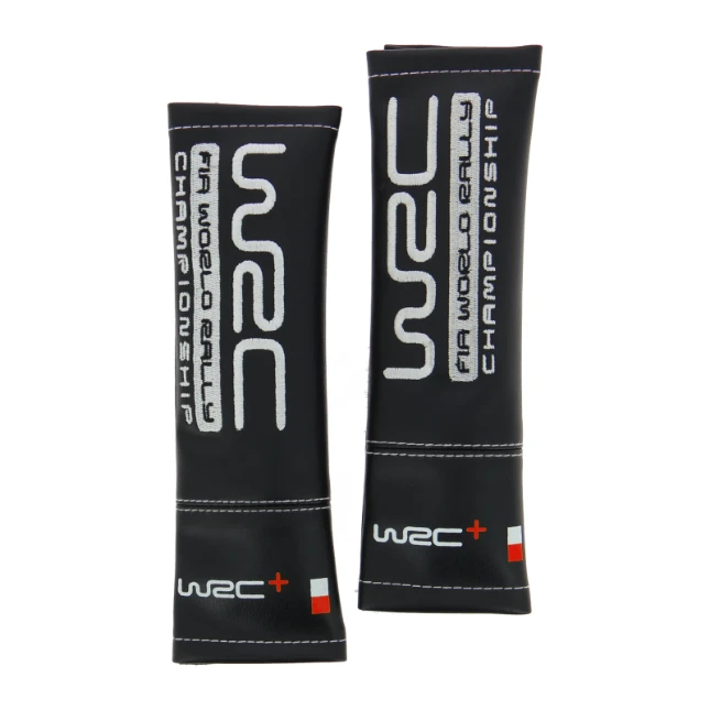 WRC Gordelhoezen - zwart met logo - 2 stuks