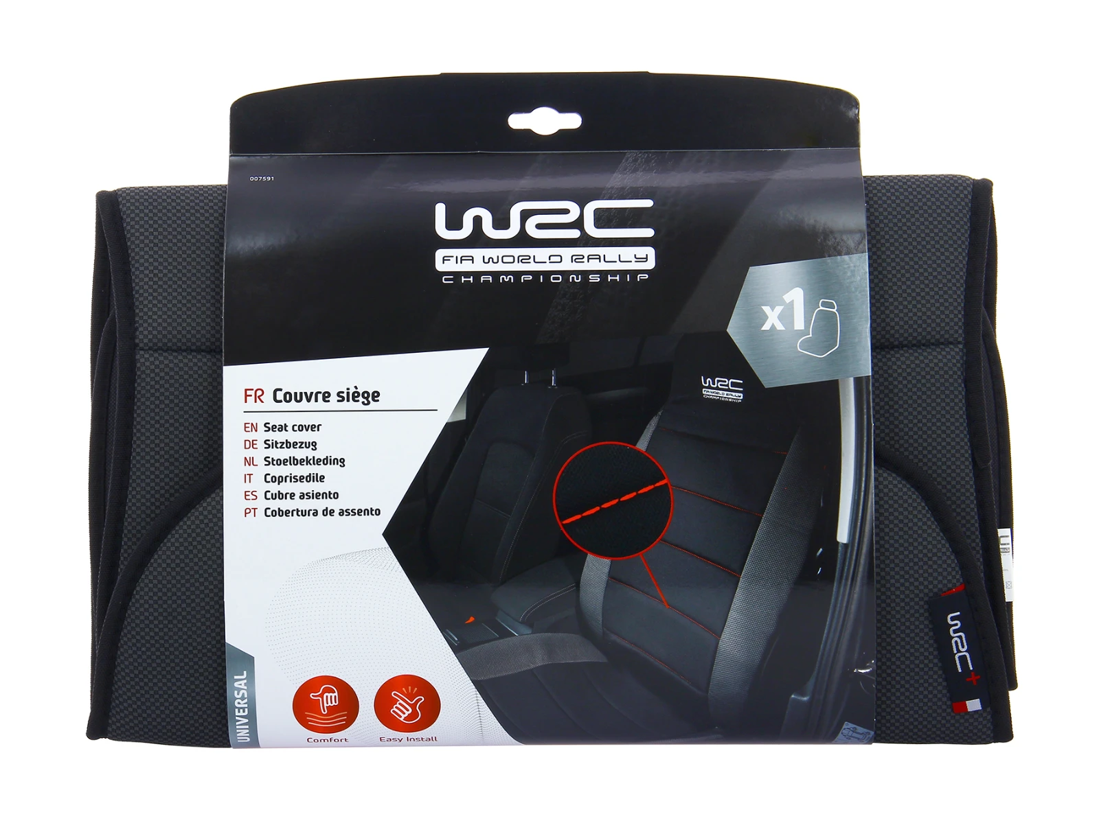 WRC Autostoelhoes - universeel - zwart