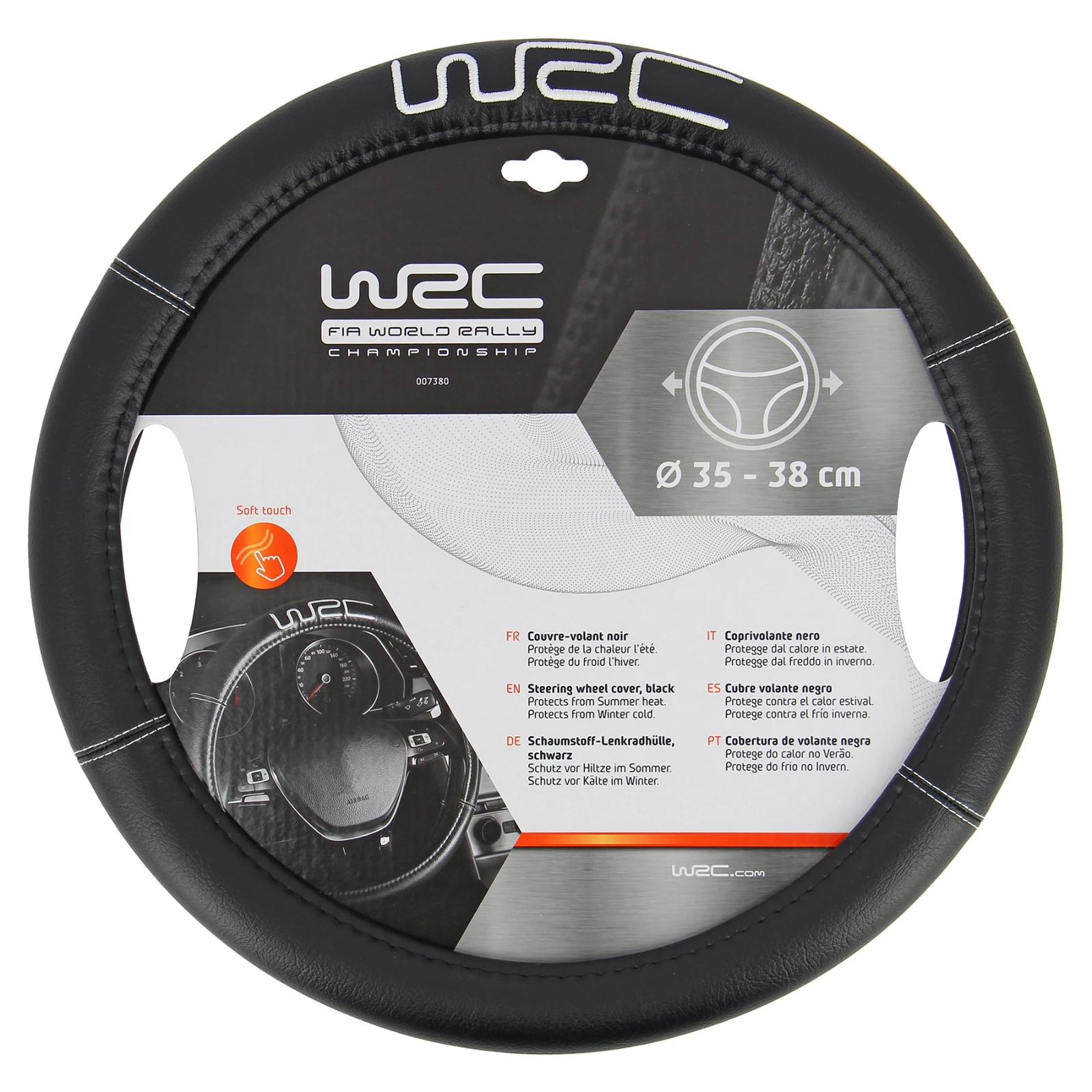 WRC Stuurhoes Auto - Voor stuur O35-38cm - zwart