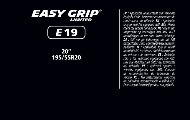 MICHELIN EASY GRIP LIMITED E19