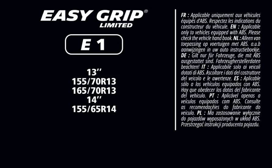 MICHELIN EASY GRIP LIMITED E1
