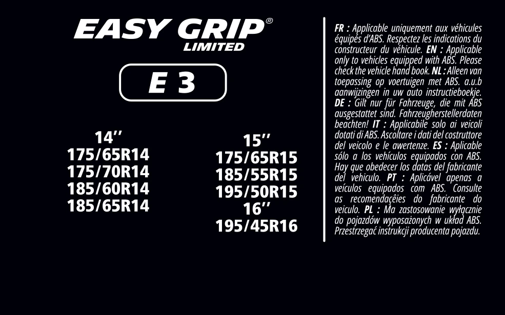 MICHELIN EASY GRIP LIMITED E3