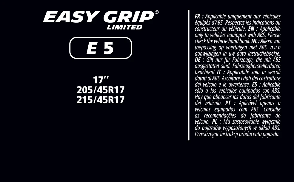 MICHELIN EASY GRIP LIMITED E5