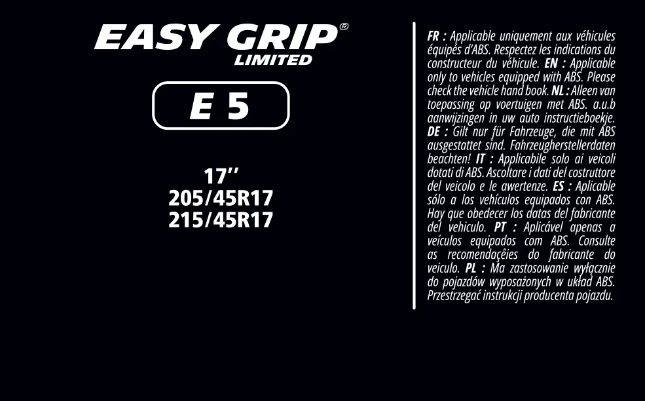 MICHELIN EASY GRIP LIMITED E5