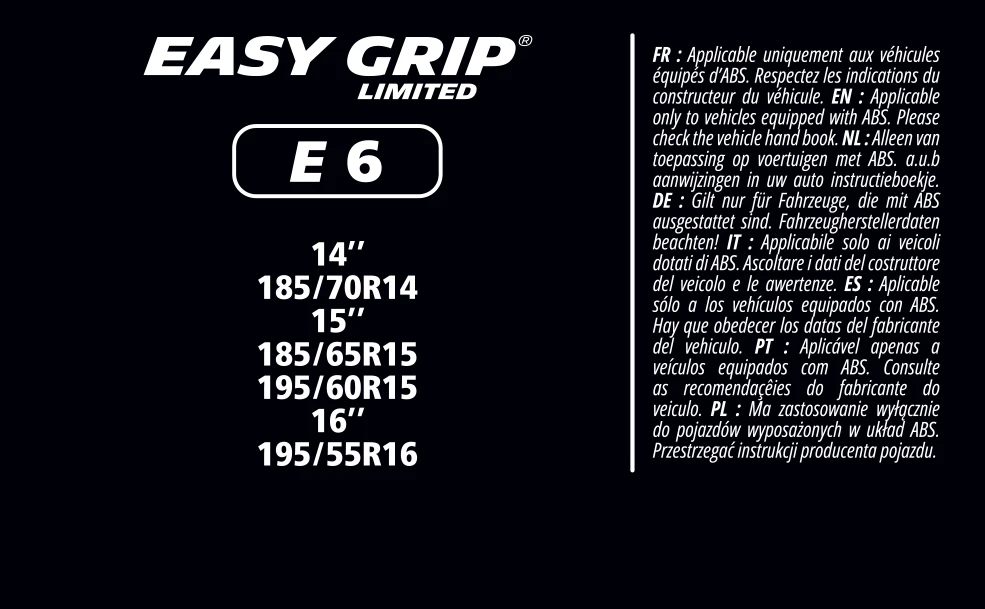 MICHELIN EASY GRIP LIMITED E6